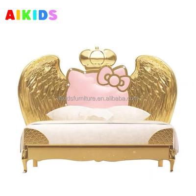 China Comfortable Children Furniture Solid Wood Kids Single Bed Princess Girl Bed Princess Girl Bed for sale