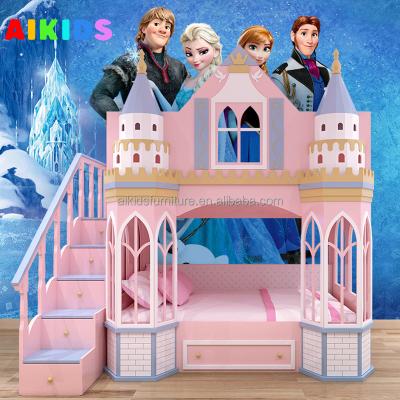 China China Manufacture Olid Princess Bed Girl Bunk Cozy Castle Dream Girl Wooden Bed for sale