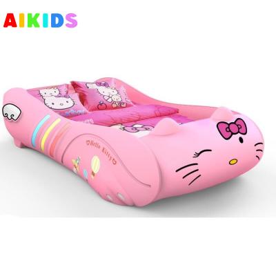 China Comfortable Low Back Half Pack Baby Bed Princess Bed With Guardrail Cute Cartoon Cat Bed for sale