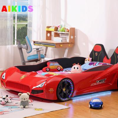 China China factory comfortable high backrest kids car bed racing boy sports car cartoon bed for sale