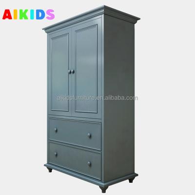 China (Other) Custom Modern Simple Solid Wood Adjustable Wardrobe Two Door Bedroom Storage Kids Wardrobe for sale