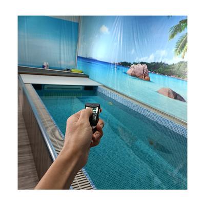 China Aluminum Alloy Curtain Cover Foaming Retractable Pools Swim Automatic Spa Pool Cover With Remote Control for sale