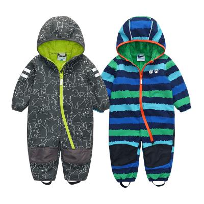 China OEM customization kids boys and girls windproof bodycon and overalls rompers and softshell windproof coverall for sale