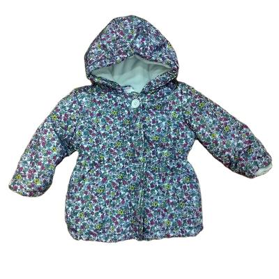 China Breathable Babies Padded Jacket Winter Collection Adorable Floral Printing Girls Outerwear for sale