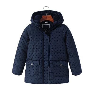 China OEM Customization Kids Waterproof Girls Padded Jacket Flocking Printed Winter Warm Coat for sale