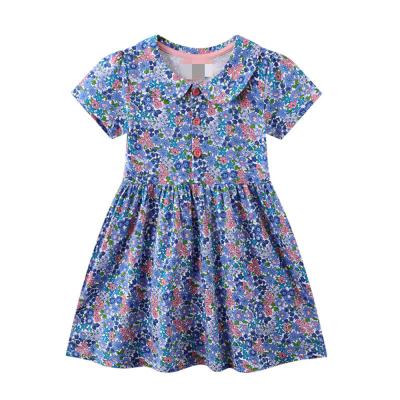 China Summer girls washable star embroider dresses for baby cotton clothes stripes kids rainbow kids fashion dresses girls for sale