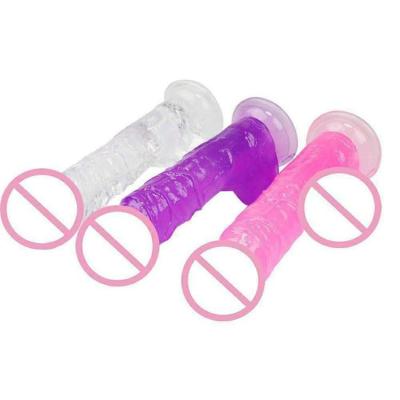 China Large Silicon Crystal Dildo For Female Adult Toy Products Realistic Huge Silicone Male Dildo Male Masturbation for sale