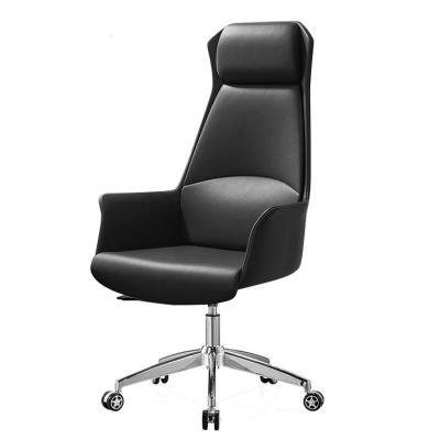 China OEM ODM Administrative Staff Lift Platform Chair Boss Manager Shift Rotation Modern Leather Executive Chairs for sale