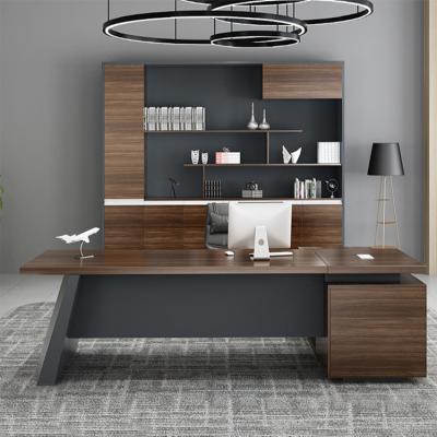 China Convertible CEO Office Boss Table Office Desk Set Durable Using Yotube Google 1pcs Customized Casual Office Furniture Simplicity Modern Wood for sale