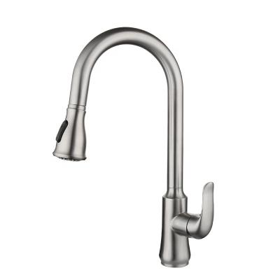 China Contemporary Stainless Steel 304 Thread Kitchen Faucet Pull Out Kitchen Sink Faucet for sale