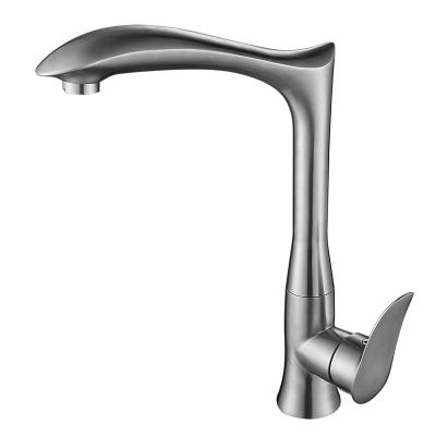 China VEMUSE Contemporary Brushed Kitchen Faucet Mixer Taps For Kitchen 304 Stainless Steel Faucet for sale