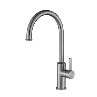 China Contemporary Workmanship Deck Mounted Sink 304 Stainless Steel Kitchen Faucet, Water Mixer Single Handle Water Faucet Kitchen for sale