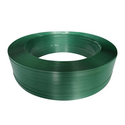 China China Factory Manufacturer Price For Green Pet Polyester Manual Wrapping Experience Years of Strapping Plastic Pallet Wrapping Bale Band Roll for sale