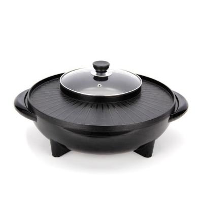 China RV Multifunctional Built-in Pot Around Hot Pot Electric Pan Grill BBQ Grill for sale