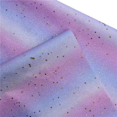 China Waterproof In Stock Shinny Rainbow Vinyl Leather Colors For Shoes Fabric for sale