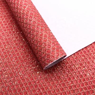 China Wholesale BY6259 Mesh Chunky Glitter Anti-rust Hair Bows Leather Fabrics For Shoes Crafts for sale