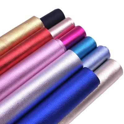 China Abrasion-Resistant Metal Lichi PU/PVC Leather For Bags Phone Case Cover DIY Fabric for sale