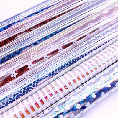 China Anti-rust TPU Printing Iridescent Transparent Plastic Sheet For Hairbows Bags for sale