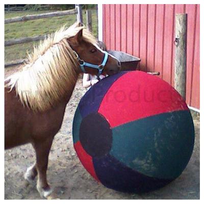 China OEM Round Easy Giant Horse Handle Toy Large Horse Gym Yoga Antistress Ball With Canvas Cover Toy for sale