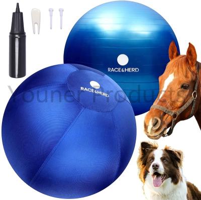 China Big Horse Soccer Ball Horse Round Game Exercise OEM Ball Blanket Antistress Pump For Horse Training for sale