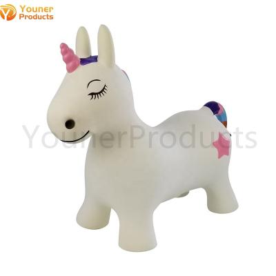 China 16p Inflatable Toy Horse Hopper Bouncy Unicorn Jumping Ride On Rubber Bouncing Animal Toys For Kids PVC Inflatable Animal Toy for sale