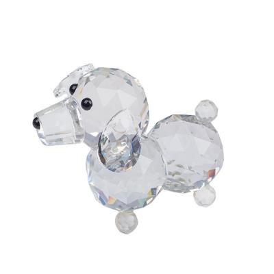 China Environmental Friendly Mini Diamond Facet Lovely Crystal Dog Model Gifts Gifts For Thank You Birthday Gifts for sale