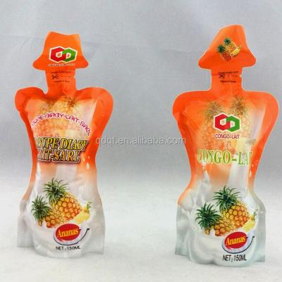 China Laminated Plastic BIODEGRADABLE Bag Stand Up Spout Pouch For Pack / Spout Pouch Drinking Water Liquid Plastic Bag for sale