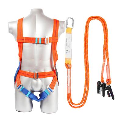 China Lineman Industrial Body Double Safety Devices Working Height Ningbo Buckle Hook Ladder Mountaineering Harness Rope Safety Belt for sale