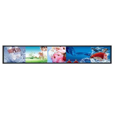 China Indoor Outdoor Semi-Door Bar Show LCD Screen Touch Screen LCD Stretched Ultra Wide Stretch Bar Digital Signage for sale