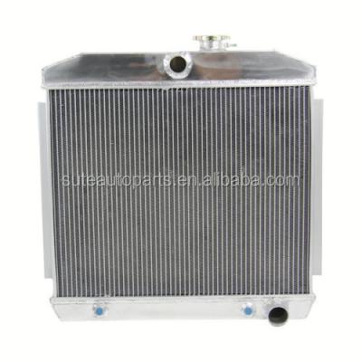 China Aluminum Alloy T-6061 Aluminum Coolant Radiator FOR 1955-1957 CHEVROLET CHEVY BEL AIR SEDAN V8 W/ COOLER 1955 1956 1957 for sale