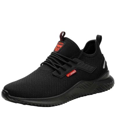 China Steel Toe Shoes 2021 New Arrival Safety Plus Size Solid Color Breathable Mesh Anti-Puncture Sensational Men Running Shoes for sale