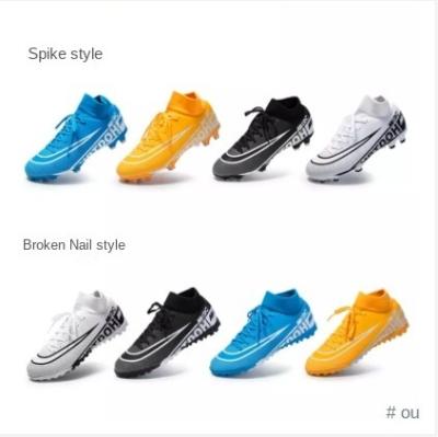 China CUSHIONING steadies Profesional Football Kid Sialkot Pakistan Origin Outdoor High Cut Soccer Shoes for sale