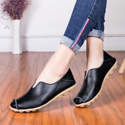 China CUSHIONING Woman Luxe Autumn Moccasin Flat Casual Leather Loafer Platform, Stain Loafer For Woman for sale