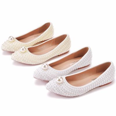 China CUSHIONING Woman Wear Lady Female Bridal Flat Comfortable High Quality Wedding Shoes, Sandal For Woman Shoes Flat Tender for sale