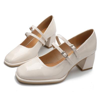 China Modern Walking Shoes Adult Women's Basic Heel Square Shoes With Soft Bottom Silver Step Shoes For Women for sale