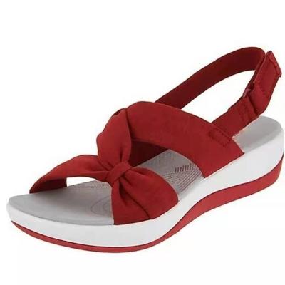 China CUSHIONING new brand summer young women fashion flat lace-up casual slippers leisure sandals female outdoor ladies casual sandals for sale