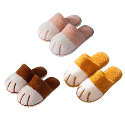 China 2021 Fashion Trend Women's Cotton Slippers New Autumn/Winter Cartoon Plush Warm Slippers Home Slippers for sale