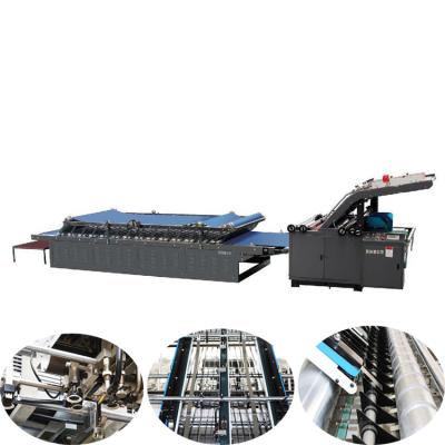 China Food Corrugated Cardboard Fluting Machine Laminating Laminating Machine Coated Paper Box Making Machine for sale