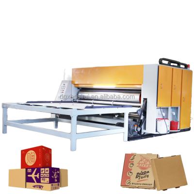 China Rotary Carton Box Corrugated Flexo Printing Die Cutter Cardboard Box Making Machine Semi-automatic Pizza Box Printing Machine for sale