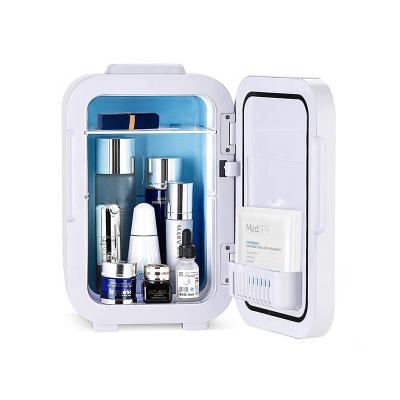 China THERMOELECTRIC Skin Care 8L Beauty Cosmetic Fridge Display Mini Fridge With Glass For Make Up for sale