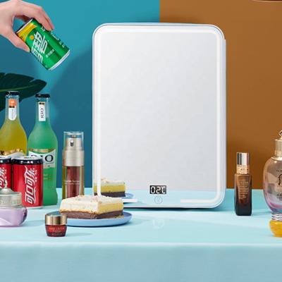 China COMPRESSOR 12L Customize Portable Mini Bar Display Cosmetic Makeup Fridge for sale