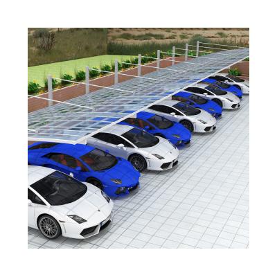 China Cantilever type car sunshade cochera instant garage canopy parking for more than 3 cars for sale