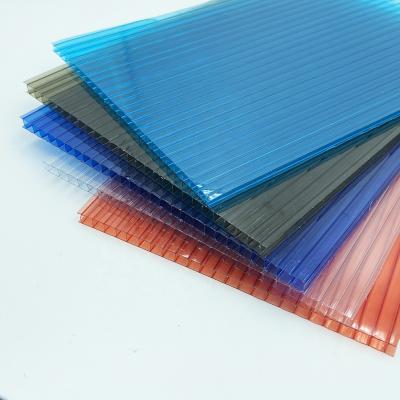 China Contemporary 3mm Hollow 4mm Flexible Polycarbonate Twin Wall Sheets Roofing Price PC Panel for sale