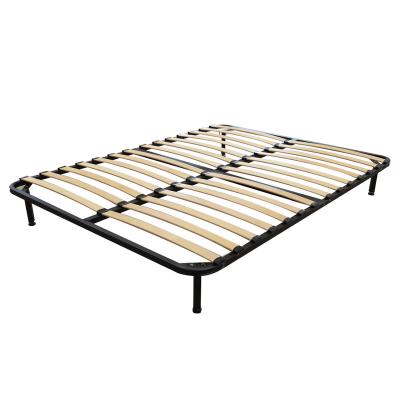 China Modern Suitable for School Hotel Residence Full Size Birch Bed Frame High Load Bearing Adjustable Metal Bed Frame for sale