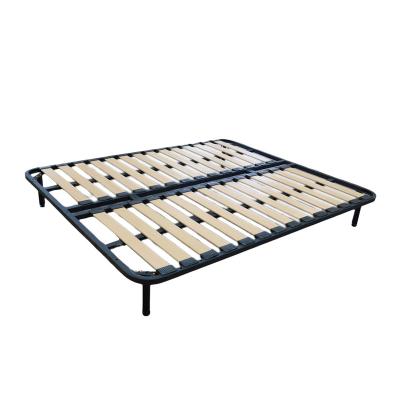 China Primary Color Poplar Folding Adjustable Bed Frame Double-Sided Sticker Stainless Steel Metal Stainless Steel Bed Base for sale