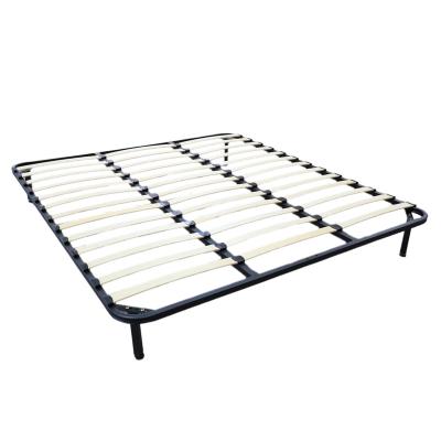 China Wholesale 1530*2030MM Queen Modern School Hospital Bed Frame White Poplar Breathable Folding Adjustable Metal Bed Frame for sale