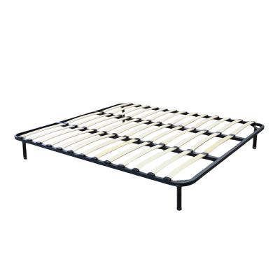 China Contemporary Full Size Folding Poplar Adjustable Bed Frame White Primary Color Stepped High Breathable Stainless Steel Metal Bed Frame for sale