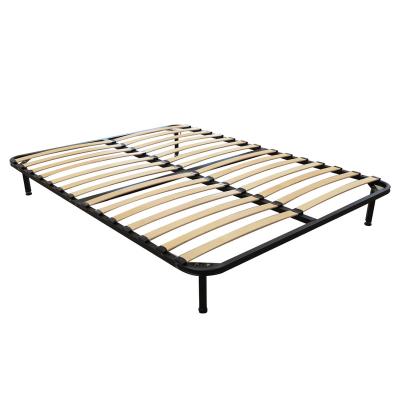 China Modern Full Size Metal Bed Base 1530*2030MM Folding Birch Bed Frame Mattress Base Portable Adjustable Hotel Furniture Beds for sale