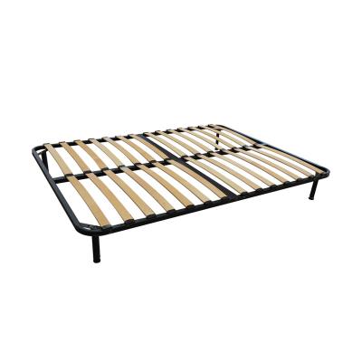 China Kids Metal Platform Foldable Attic Bed Small Size 1380*1830MM Folding Portable Adjustable Birch Bed Frame Mattress Base Furniture Set for sale