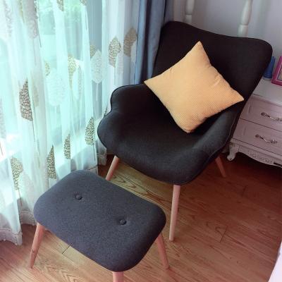 China European Soft Comfortable Fabric Cafe Modern Design Lounge Chair Relax Simple HotelSofa Bedroom Chairs Furniture Lounge Chair for sale